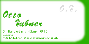 otto hubner business card